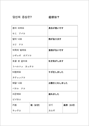 ホームステイ時の緊急指差し会話帳の画像